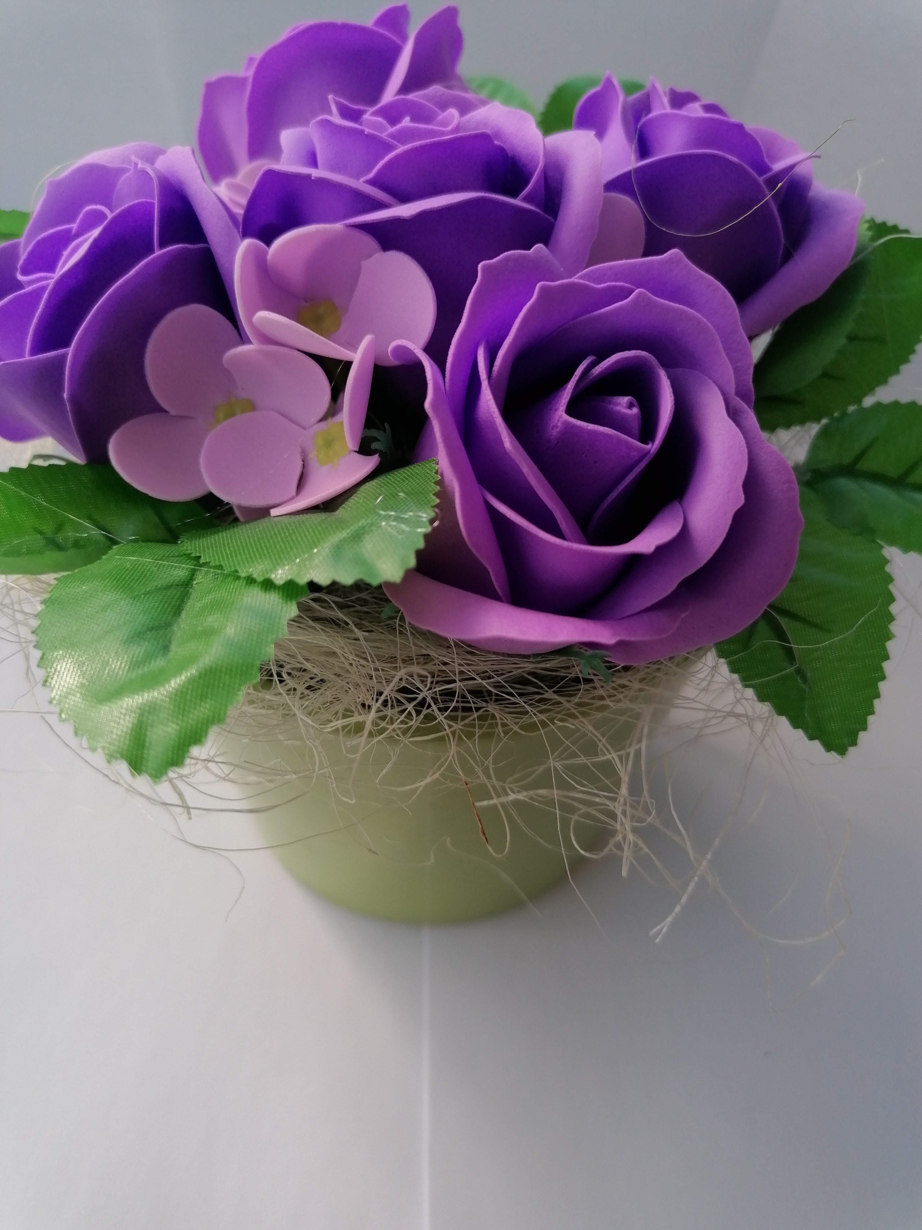 Mýdlové květy v květníku