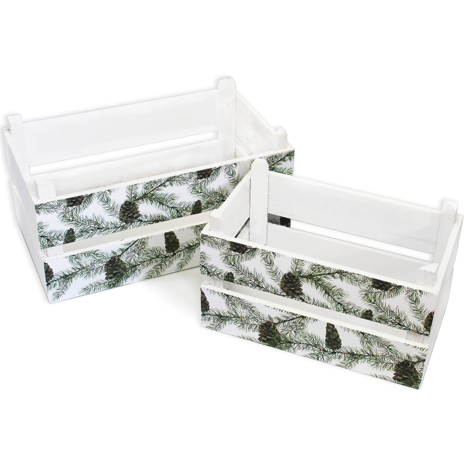 Bedýnky dřevo vánoce 2ks 33,5x20V17cm