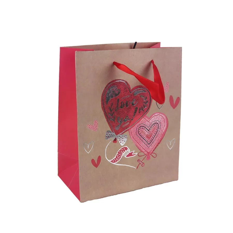 Dárková taška dvě srdce velká