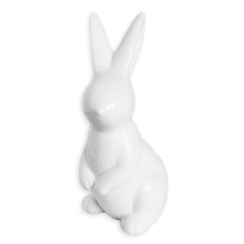 Zajíc porcelán 13,5cm bílá