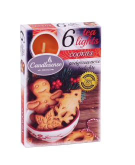 Set 6 čajových svíček s vůní - Cookies