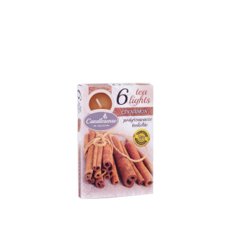 Set 6 čajových svíček s vůní - Skořice