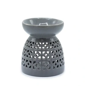 Klasická aroma lampa - Marocký výřez šedá