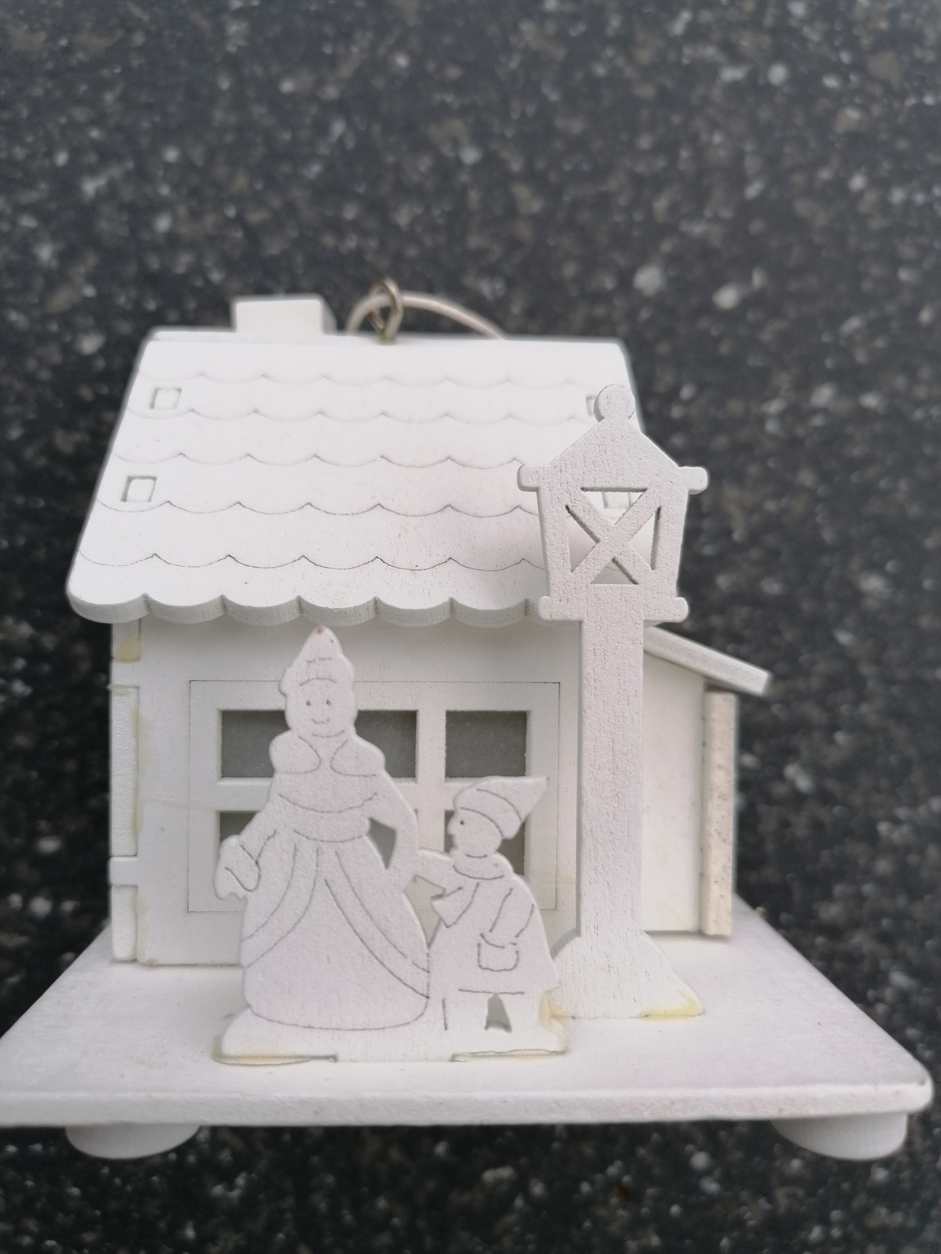 Set 3 domků s LED osvětlením