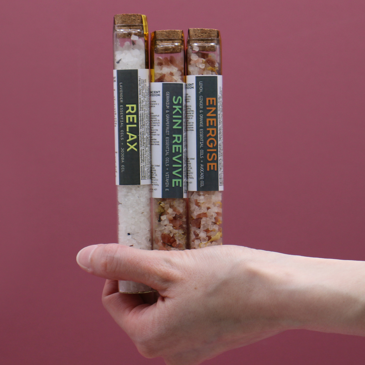 Koupelová sůl v ampulkách - dárková sada 7 kusů