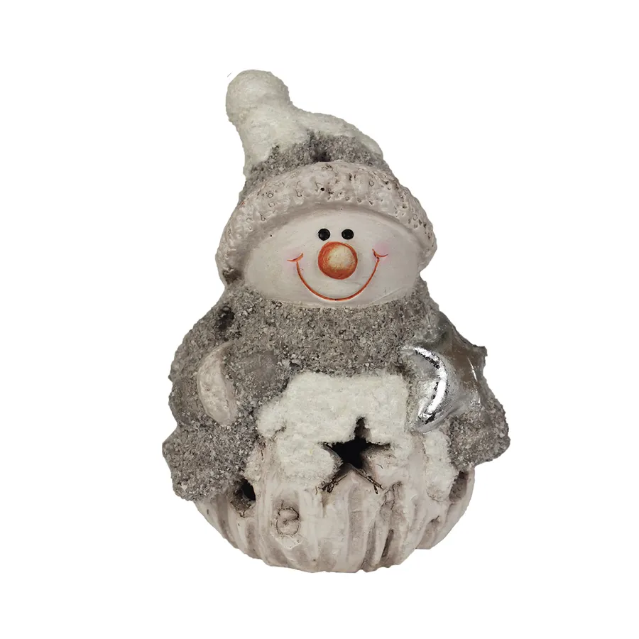 Sněhulák šedý s LED osvětlením