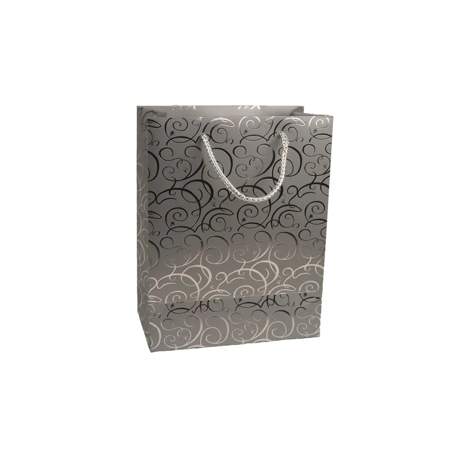 Dárková taška stříbrná velká