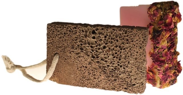 Přírodní vulkanická pemza - tvar mýdla